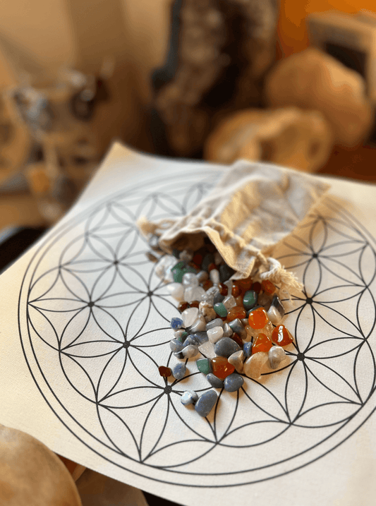 Crystal grid canvas met edelsteentjes